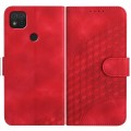 For Xiaomi Redmi 9C/9C NFC/Poco C3 YX0060 Elephant Head Embossed Phone Leather Case with Lanyard(Red