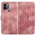For Xiaomi Redmi A1+ YX0060 Elephant Head Embossed Phone Leather Case with Lanyard(Pink)