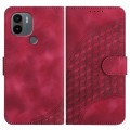For Xiaomi Redmi A1+ YX0060 Elephant Head Embossed Phone Leather Case with Lanyard(Rose Red)