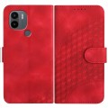For Xiaomi Redmi A1+ YX0060 Elephant Head Embossed Phone Leather Case with Lanyard(Red)