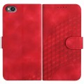 For Xiaomi Redmi Go YX0060 Elephant Head Embossed Phone Leather Case with Lanyard(Red)