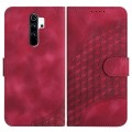 For Xiaomi Redmi Note 8 Pro YX0060 Elephant Head Embossed Phone Leather Case with Lanyard(Rose Red)
