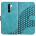 For Xiaomi Redmi Note 8 Pro YX0060 Elephant Head Embossed Phone Leather Case with Lanyard(Light Blue