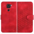 For Xiaomi Redmi Note 9 4G Global/10X 4G YX0060 Elephant Head Embossed Phone Leather Case with Lanya