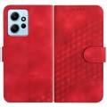 For Xiaomi Redmi Note 12 4G Global YX0060 Elephant Head Embossed Phone Leather Case with Lanyard(Red