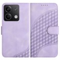 For Xiaomi Redmi Note 13 5G YX0060 Elephant Head Embossed Phone Leather Case with Lanyard(Light Purp
