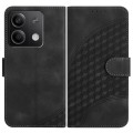 For Xiaomi Redmi Note 13 5G YX0060 Elephant Head Embossed Phone Leather Case with Lanyard(Black)