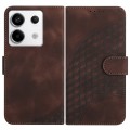 For Xiaomi Redmi Note 13 Pro 5G YX0060 Elephant Head Embossed Phone Leather Case with Lanyard(Coffee