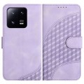 For Xiaomi 13 Pro YX0060 Elephant Head Embossed Phone Leather Case with Lanyard(Light Purple)