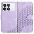 For Xiaomi Redmi K70E YX0060 Elephant Head Embossed Phone Leather Case with Lanyard(Light Purple)