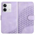 For Xiaomi Redmi Note 13 4G YX0060 Elephant Head Embossed Phone Leather Case with Lanyard(Light Purp