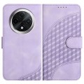 For Xiaomi Redmi A3 Pro YX0060 Elephant Head Embossed Phone Leather Case with Lanyard(Light Purple)