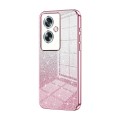 For OPPO A79 5G / A2 Gradient Glitter Powder Electroplated Phone Case(Pink)