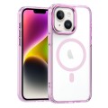 For iPhone 14 MagSafe Magnetic Clear Phone Case(Pink)