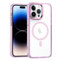 For iPhone 14 Pro MagSafe Magnetic Clear Phone Case(Pink)