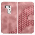 For Fujitsu Arrows F-01L F-42A YX0060 Elephant Head Embossed Phone Leather Case with Lanyard(Pink)