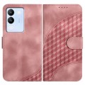 For vivo V30 Lite 5G Global YX0060 Elephant Head Embossed Phone Leather Case with Lanyard(Pink)
