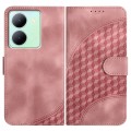 For vivo Y27s 4G Global YX0060 Elephant Head Embossed Phone Leather Case with Lanyard(Pink)