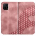 For vivo Y72 5G India YX0060 Elephant Head Embossed Phone Leather Case with Lanyard(Pink)