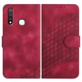 For vivo Y19/U3/Y5s/Z5i/U20 YX0060 Elephant Head Embossed Phone Leather Case with Lanyard(Rose Red)