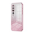 For Xiaomi Mi 10 5G Gradient Glitter Powder Electroplated Phone Case(Pink)