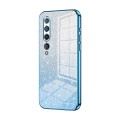 For Xiaomi Mi 10 5G Gradient Glitter Powder Electroplated Phone Case(Blue)