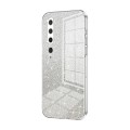 For Xiaomi Mi 10 5G Gradient Glitter Powder Electroplated Phone Case(Transparent)