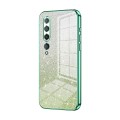 For Xiaomi Mi 10 5G Gradient Glitter Powder Electroplated Phone Case(Green)