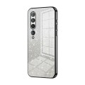 For Xiaomi Mi 10 5G Gradient Glitter Powder Electroplated Phone Case(Black)