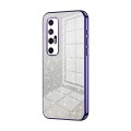 For Xiaomi Mi 10S Gradient Glitter Powder Electroplated Phone Case(Purple)