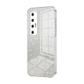 For Xiaomi Mi 10S Gradient Glitter Powder Electroplated Phone Case(Transparent)