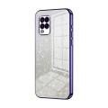 For Xiaomi Mi 10 Lite 5G Gradient Glitter Powder Electroplated Phone Case(Purple)