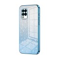 For Xiaomi Mi 10 Lite 5G Gradient Glitter Powder Electroplated Phone Case(Blue)
