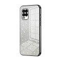 For Xiaomi Mi 10 Lite 5G Gradient Glitter Powder Electroplated Phone Case(Black)