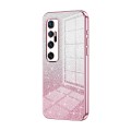For Xiaomi Mi 10 Ultra Gradient Glitter Powder Electroplated Phone Case(Pink)