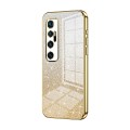 For Xiaomi Mi 10 Ultra Gradient Glitter Powder Electroplated Phone Case(Gold)