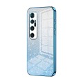 For Xiaomi Mi 10 Ultra Gradient Glitter Powder Electroplated Phone Case(Blue)