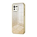 For Xiaomi Mi 11 Lite 4G / 5G Gradient Glitter Powder Electroplated Phone Case(Gold)