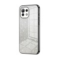 For Xiaomi Mi 11 Lite 4G / 5G Gradient Glitter Powder Electroplated Phone Case(Black)