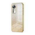For Xiaomi 12 / 12X Gradient Glitter Powder Electroplated Phone Case(Gold)