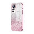 For Xiaomi 12 Pro / 12S Pro Gradient Glitter Powder Electroplated Phone Case(Pink)