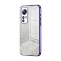 For Xiaomi 12S Gradient Glitter Powder Electroplated Phone Case(Purple)