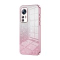 For Xiaomi 12S Gradient Glitter Powder Electroplated Phone Case(Pink)