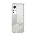 For Xiaomi 12T Pro Gradient Glitter Powder Electroplated Phone Case(Transparent)
