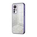 For Xiaomi 12 Lite Gradient Glitter Powder Electroplated Phone Case(Purple)