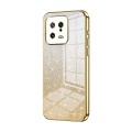 For Xiaomi 13 Gradient Glitter Powder Electroplated Phone Case(Gold)