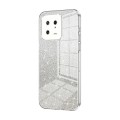 For Xiaomi 13 Gradient Glitter Powder Electroplated Phone Case(Transparent)