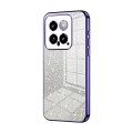 For Xiaomi 14 Gradient Glitter Powder Electroplated Phone Case(Purple)