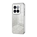 For Xiaomi 14 Pro Gradient Glitter Powder Electroplated Phone Case(Silver)