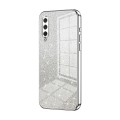 For Xiaomi Mi CC9e / Mi A3 Gradient Glitter Powder Electroplated Phone Case(Silver)